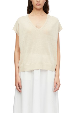 Lightweight linen blend vest