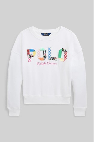 Mixed-Logo pulover s frotirnom unutrašnjošću