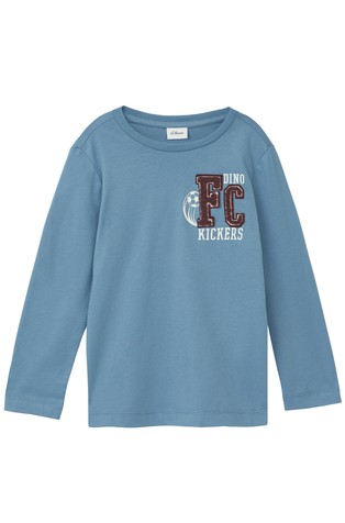 Pamučna majica dugih rukava s čupavom aplikacijom