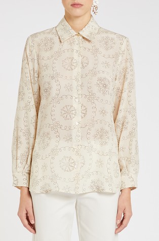 Printed silk shirt
