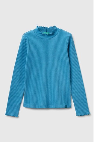 Majica od mješavine pamuka s povišenim ovratnikom