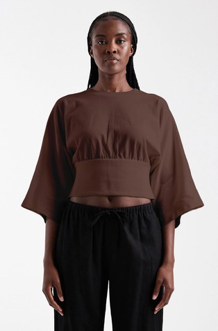 TSCASSANDRA majica s pripijenim donjim rubom