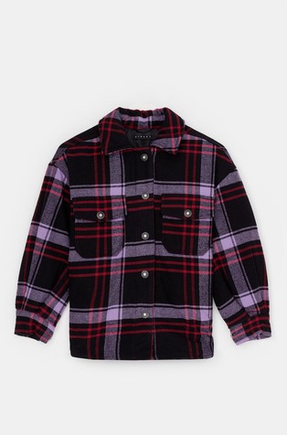 Podstavljena karirana košulja-jakna