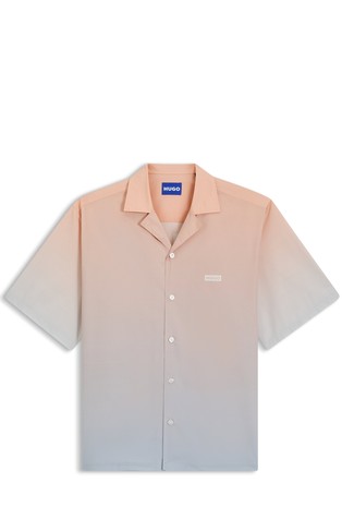 Relaxed-fit short-sleeved shirt with logo print