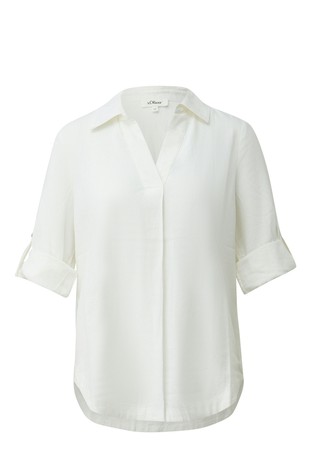 Bluza od mješavine lana s 3/4 rukavima