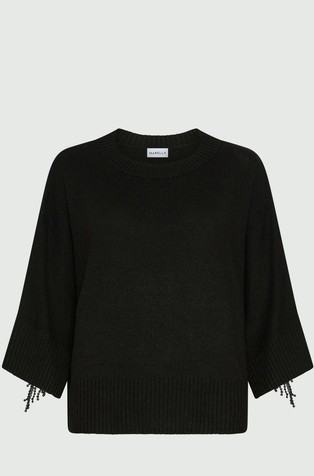 Pleten pulover s resicama od šljokica