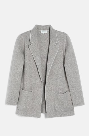 Wool-blend knit jacket