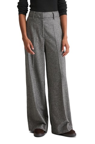 Relaxed fit hlače od tvida od mješavine vune