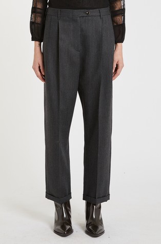 Hlače od djevičanske vune s naborima