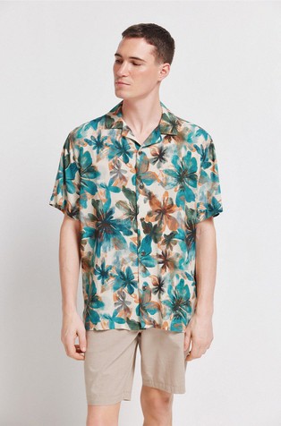 Floral Print Short Sleeve Shirt