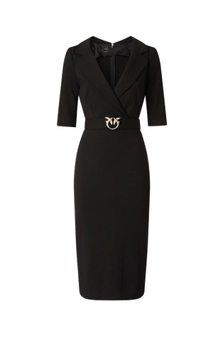 Slim fit haljina s remenom Love Birds