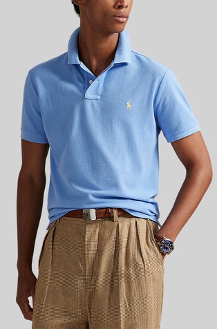 Custom Slim Fit Mesh Polo Shirt