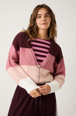 Kardigan s raznobojnim blokovima