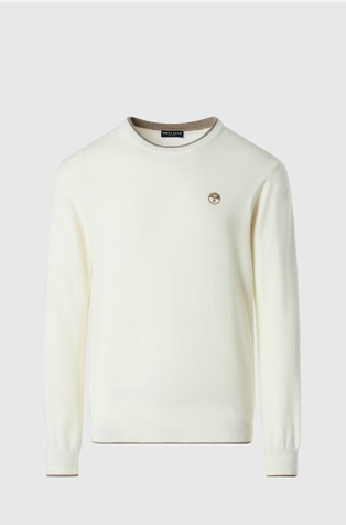 Wool-blend crew-neck sweater