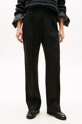 Straight fit hlače od mješavine vune