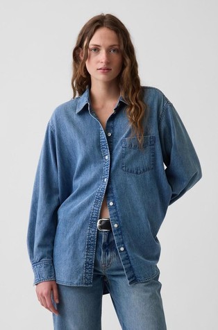 Ženska oversized denim košulja