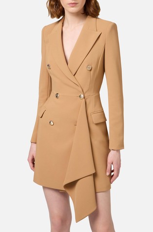 Haljina s dvorednim kopčanjem i volanom