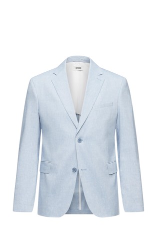 Sako od mješavine lana s jednorednim kopčanjem