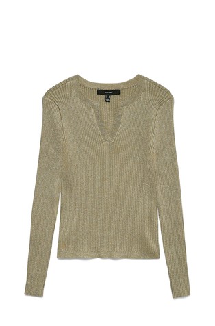 VMROMA ribbed pullover with lurex