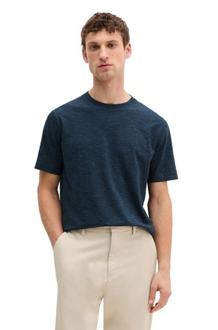 Striped regular in slub jersey fabric