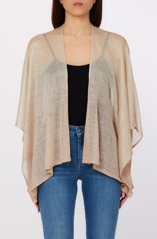 Proziran pončo sa svjetlucavim lurex vlaknima