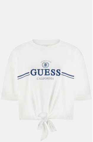 Cropped majica s logotipom i mašnom