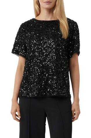 Bluza kratkih rukava sa šljokicama