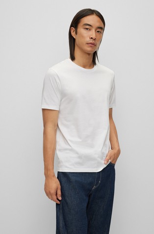 Mercerised-cotton T-shirt in a slim fit