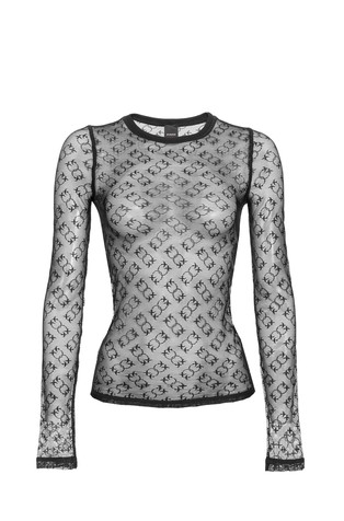 Majica dugih rukava od prozirne čipke
