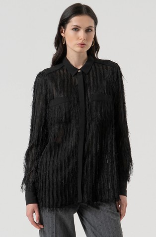 Regular fit košulja s resicama