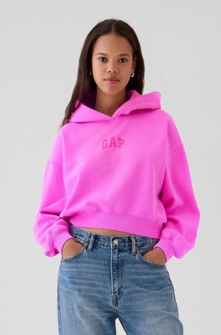 Vintage Soft Arch Logo Cropped Hoodie