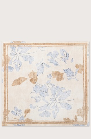 Silk foulard with floral pattern