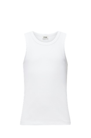 Ribbed tank top in cotton