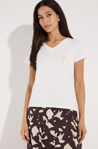 Cotton-blend T-shirt