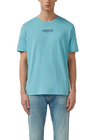 Cotton T-shirt with logo print