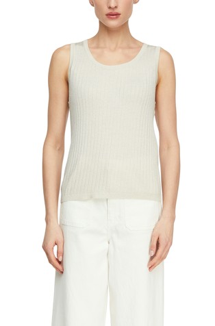 Knitted vest in glitter yarn