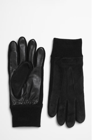 Kožne rukavice s pletenim umetcima