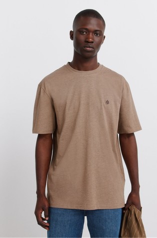 Basic T-shirt in cotton and viscose