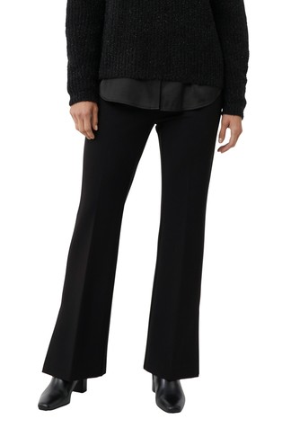 Lepršave hlače s prorezom na zvonastim nogavicama