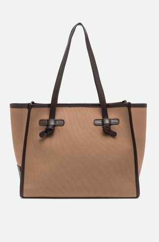 Marcella Original canvas tote with leather trims