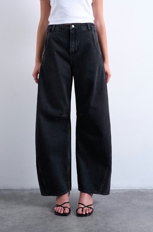 TSEMMA barrel fit jeans hlače s visokim strukom