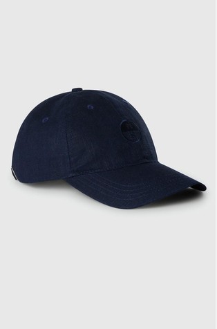 Linen-blend baseball cap