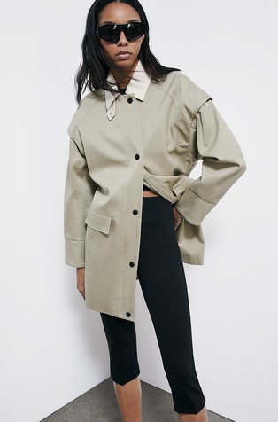 Platneni kaput s uklonjivim rukavima