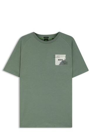 Relaxed fit majica kratkih rukava s printom sprijeda i straga