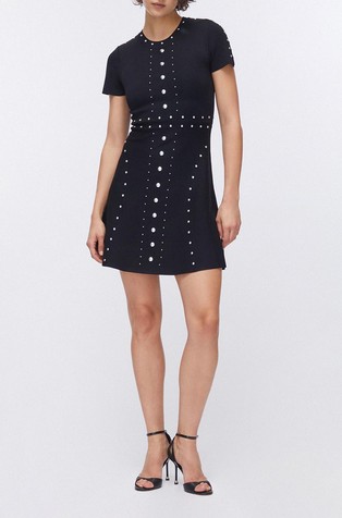 Knit dress with studs