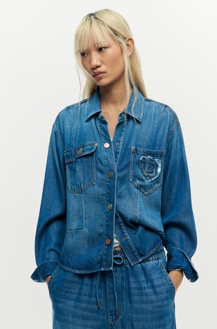 Denim jakna s logotipom