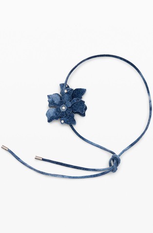 Denim Flower Belt