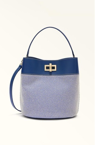 Bucket torbica od platna i kože