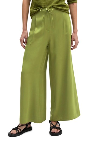 Wide pants in viscose twill