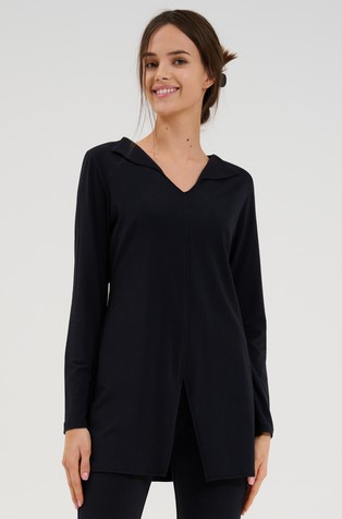 Mia tunika dugih rukava od mješavine pamuka i modala